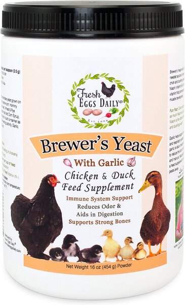 Fresh Eggs Daily Brewers Yeast with Garlic Chicken and Duck Feeding Supplement