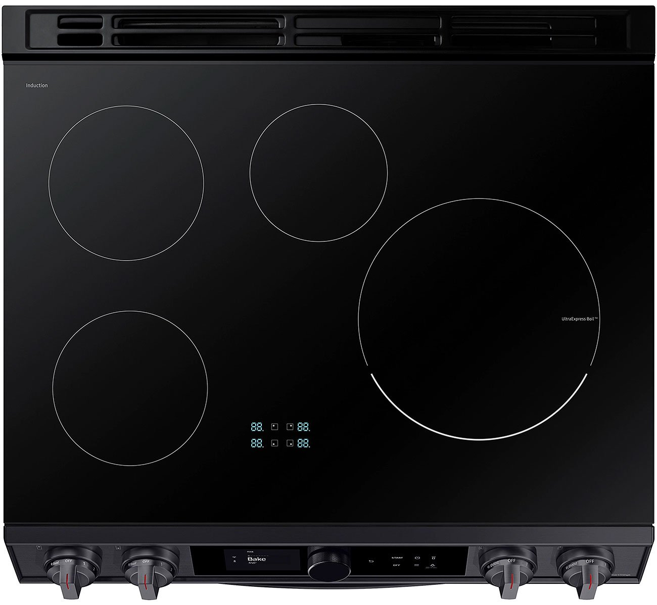  ADA 6.3 Cu. Ft. Fingerprint Resistant Black Stainless Steel Smart Slide-In Induction Range With Smart Dial and Air Fry