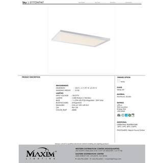 Maxim Lighting Sky 11.75 in. White Integrated LED Flushmount Light 57772WTWT