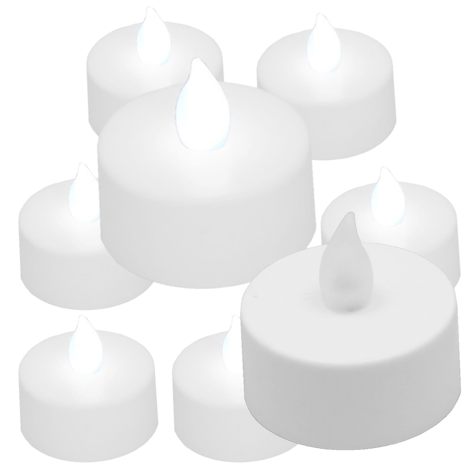 Flickering Tea Lights White  6 pieces