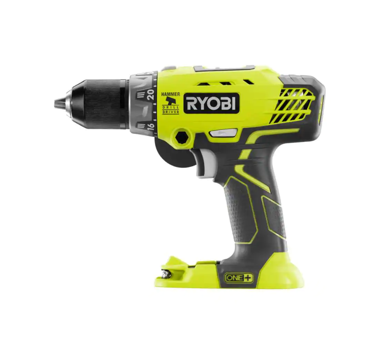 RYOBI P214-PSK005 ONE+ 18V Cordless 1/2 in. Hammer Drill/Driver with Handle with 2.0 Ah Battery and Charger