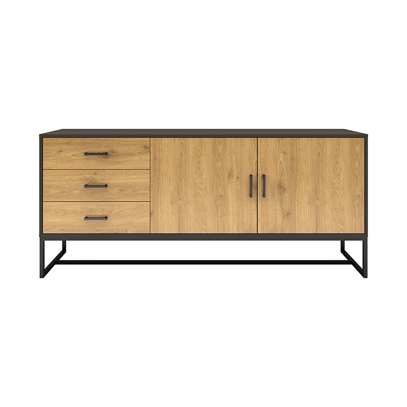 AMSTER Sideboard Buffet 160cm - Natural & Black