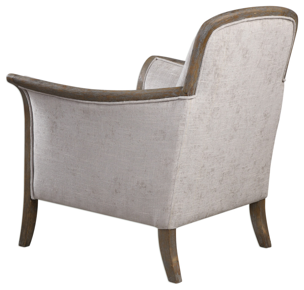 Uttermost Brittoney Taupe Armchair   Transitional   Armchairs And Accent Chairs   by HedgeApple  Houzz