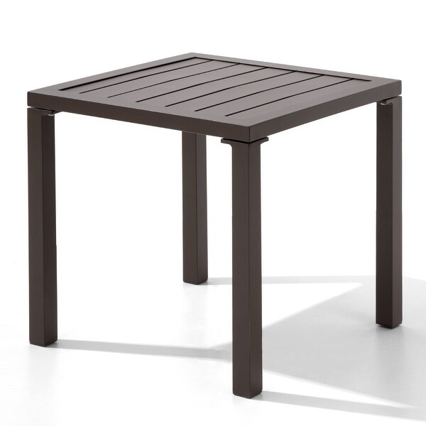 VredHom Outdoor Square Side Table Aluminum End Table