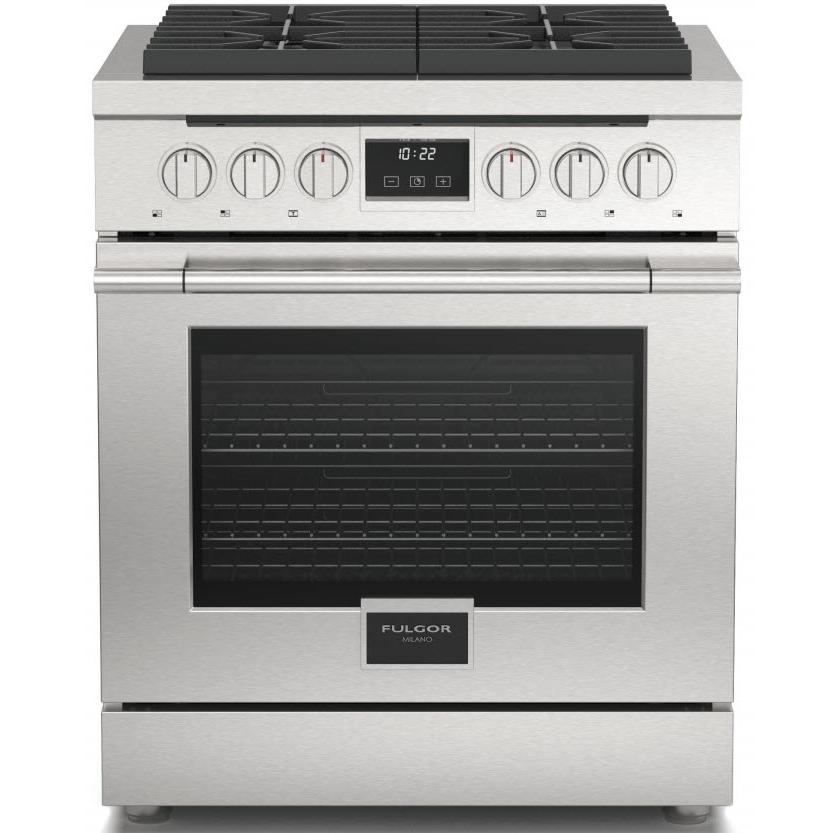 Fulgor Milano 30-inch Freestanding Gas Range with True European Convection Technology F4PGR304S2