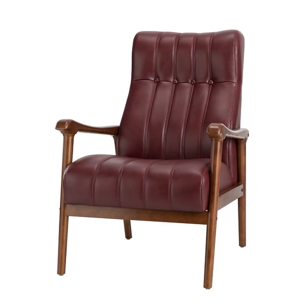 Olinto Wood Upholstery Armchair with Solid Wood Legs by HULALA HOME