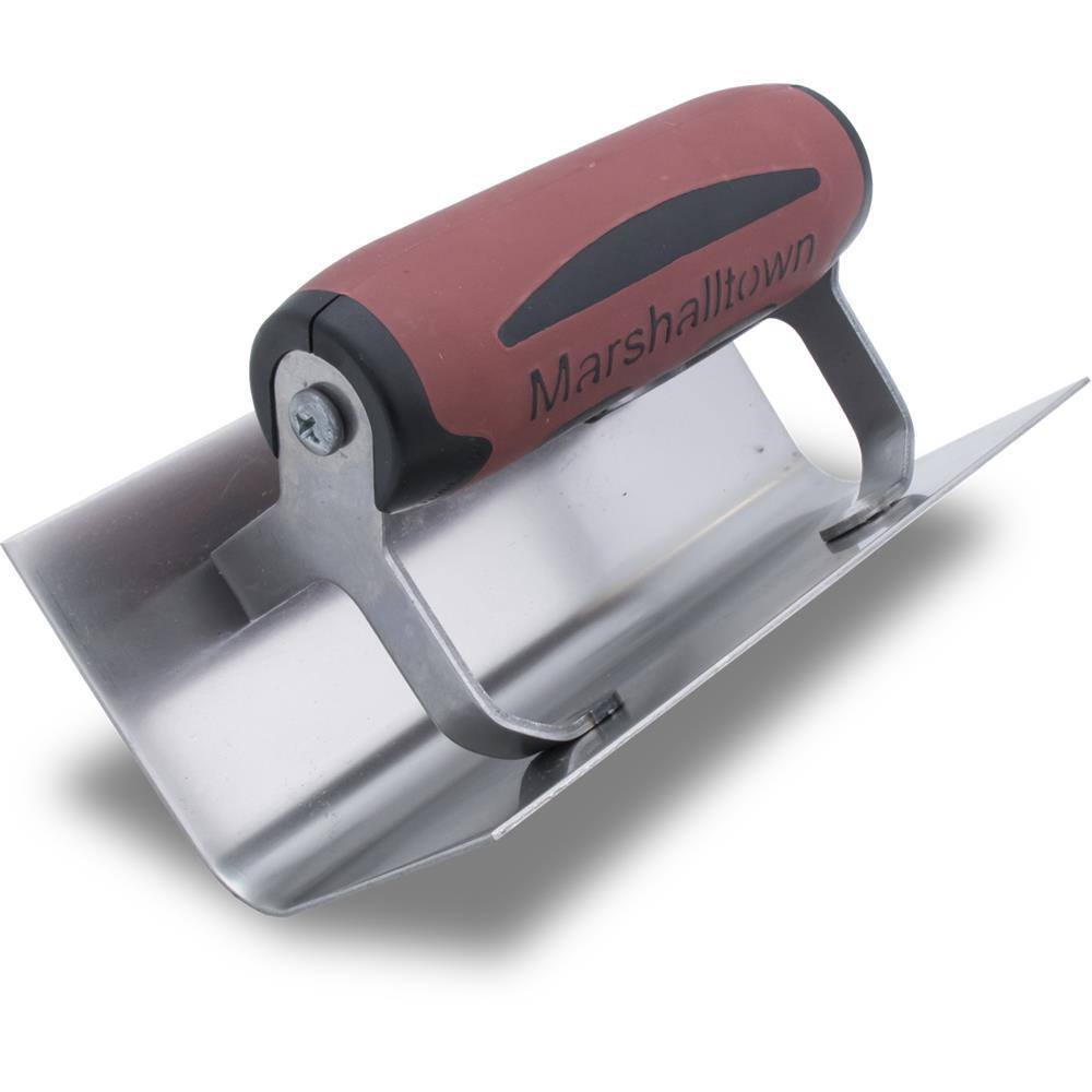 MARSHALLTOWN 6 in. x 2-12 in. Inside Corner Finishing Trowel with 12 in. Radius Durasoft Handle 66SSD