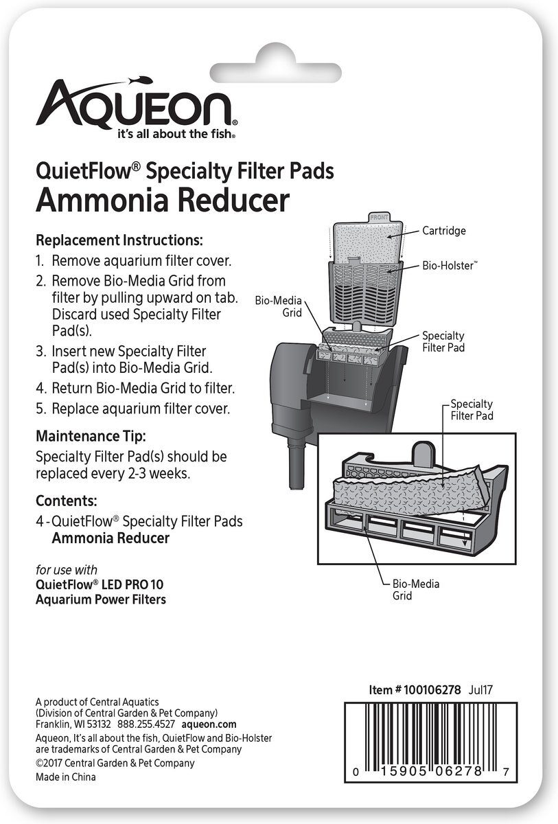 Aqueon QuietFlow 10 Ammonia Reducing Specialty Filter Pad