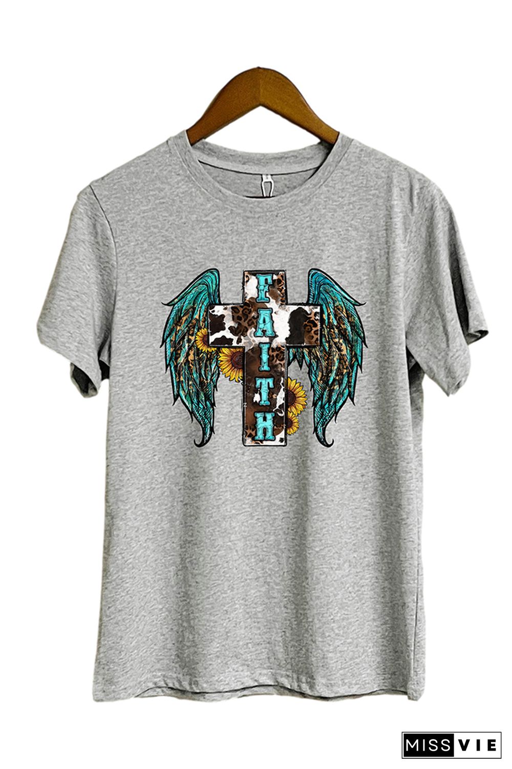 Western Wingns Cross Short Sleeve Graphic Tee Wholesale