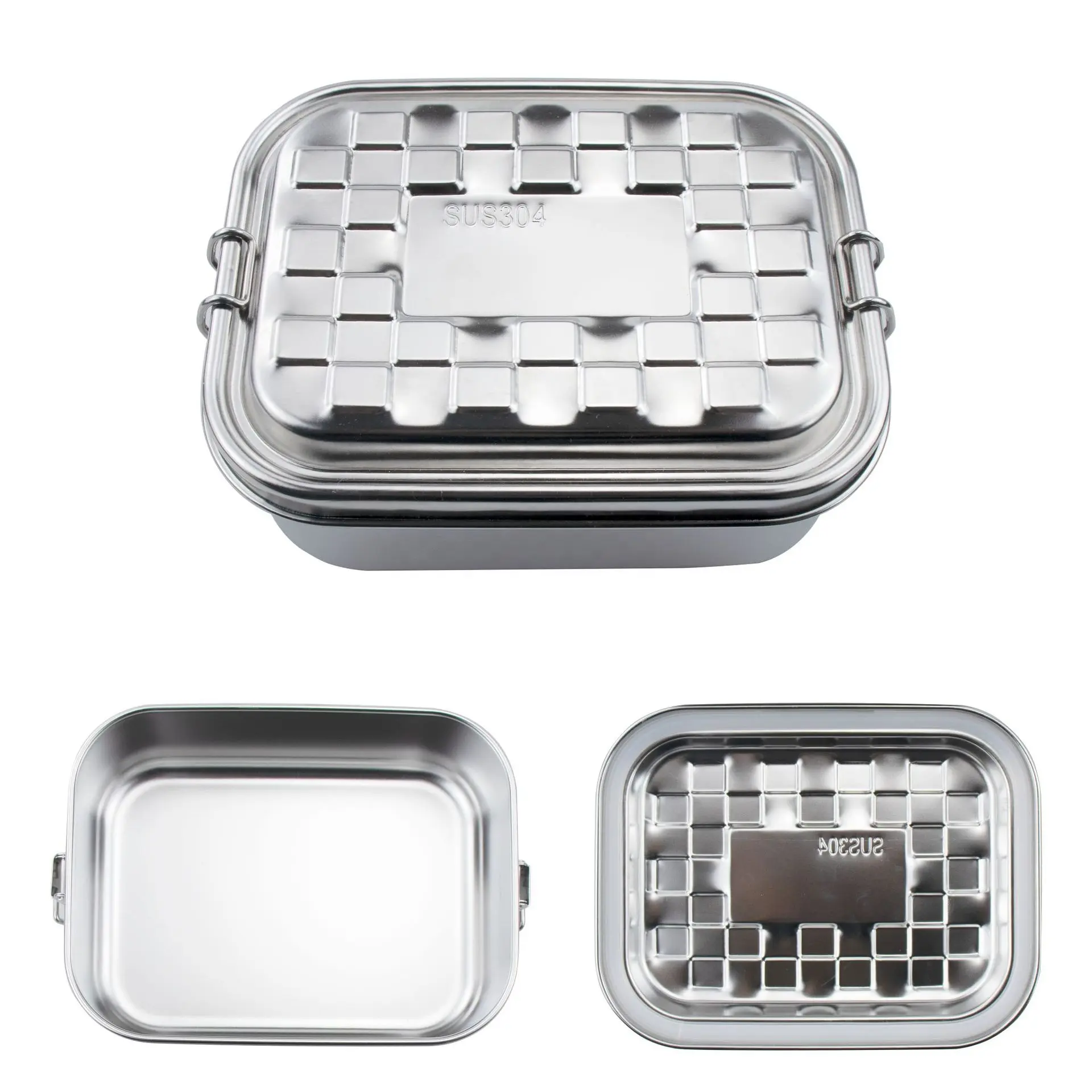 Outdoor Camping Convenient 304 Stainless Steel Lunch Box  Waterproof Storage Box New Picnic Bento Box