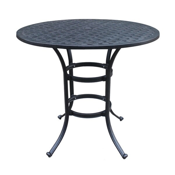 Ventura 42 Inch Cast Aluminum Round Bar Table