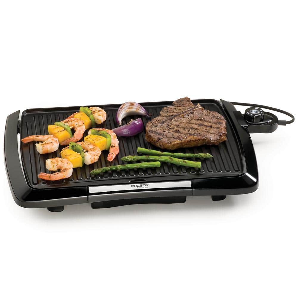 Presto 160 sq. in. Black Alumnium Cool Touch Indoor Grill 09020