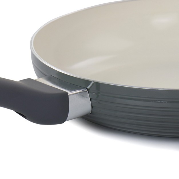 Oster Ridge Valley 10 Inch Aluminum Nonstick Frying Pan In Grey