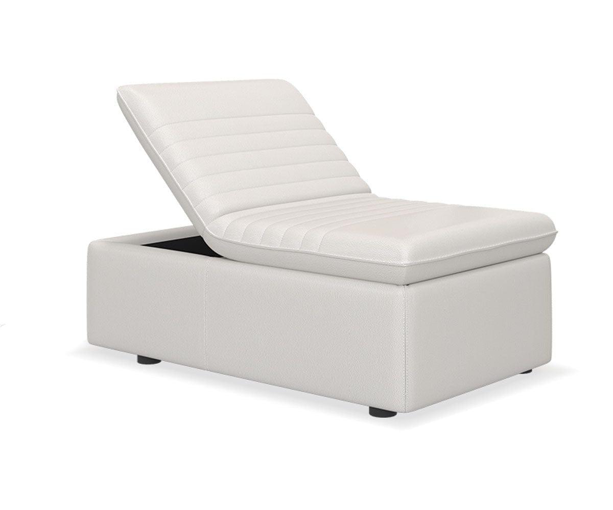 Tobi Leather Storage Ottoman & Chair