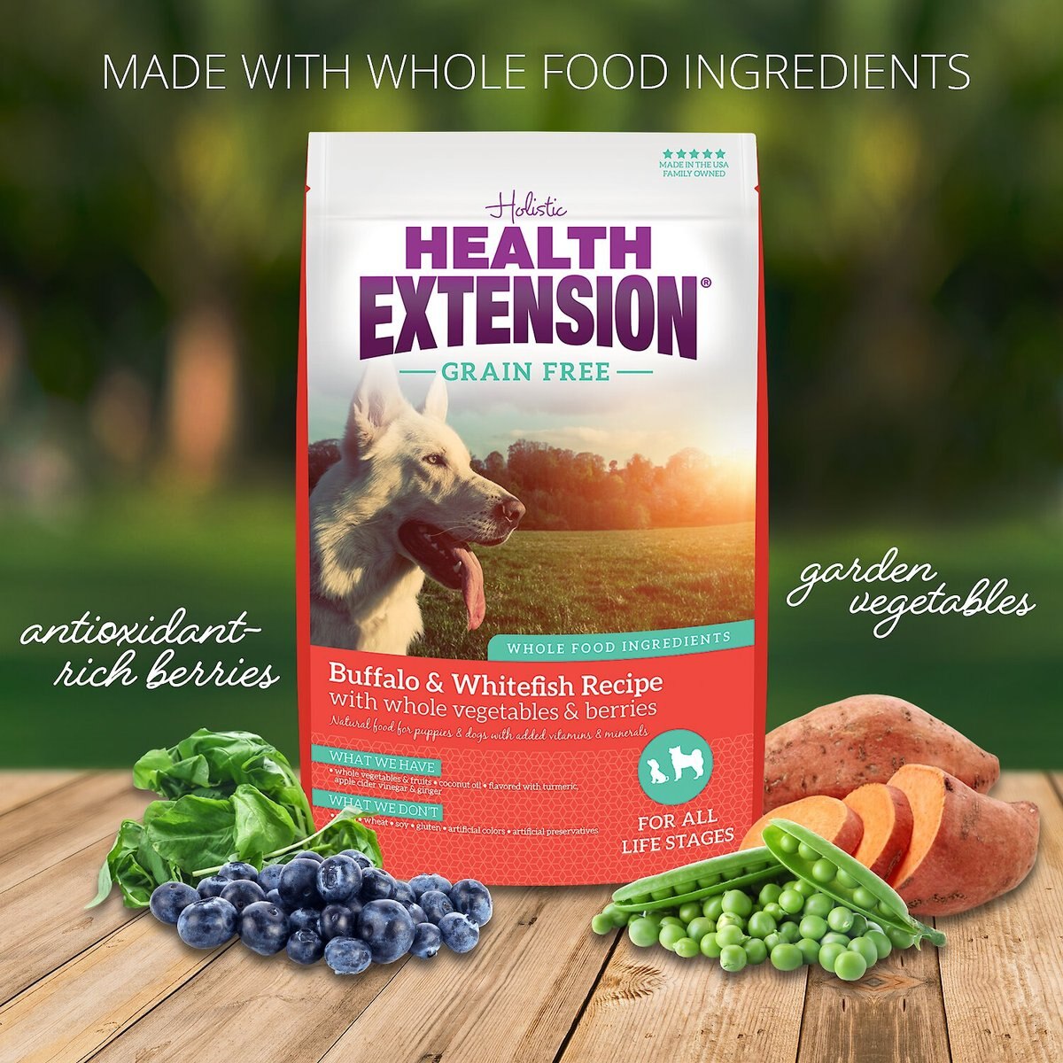 Health Extension Grain-Free Buffalo and Whitefish Recipe Dry Dog Food