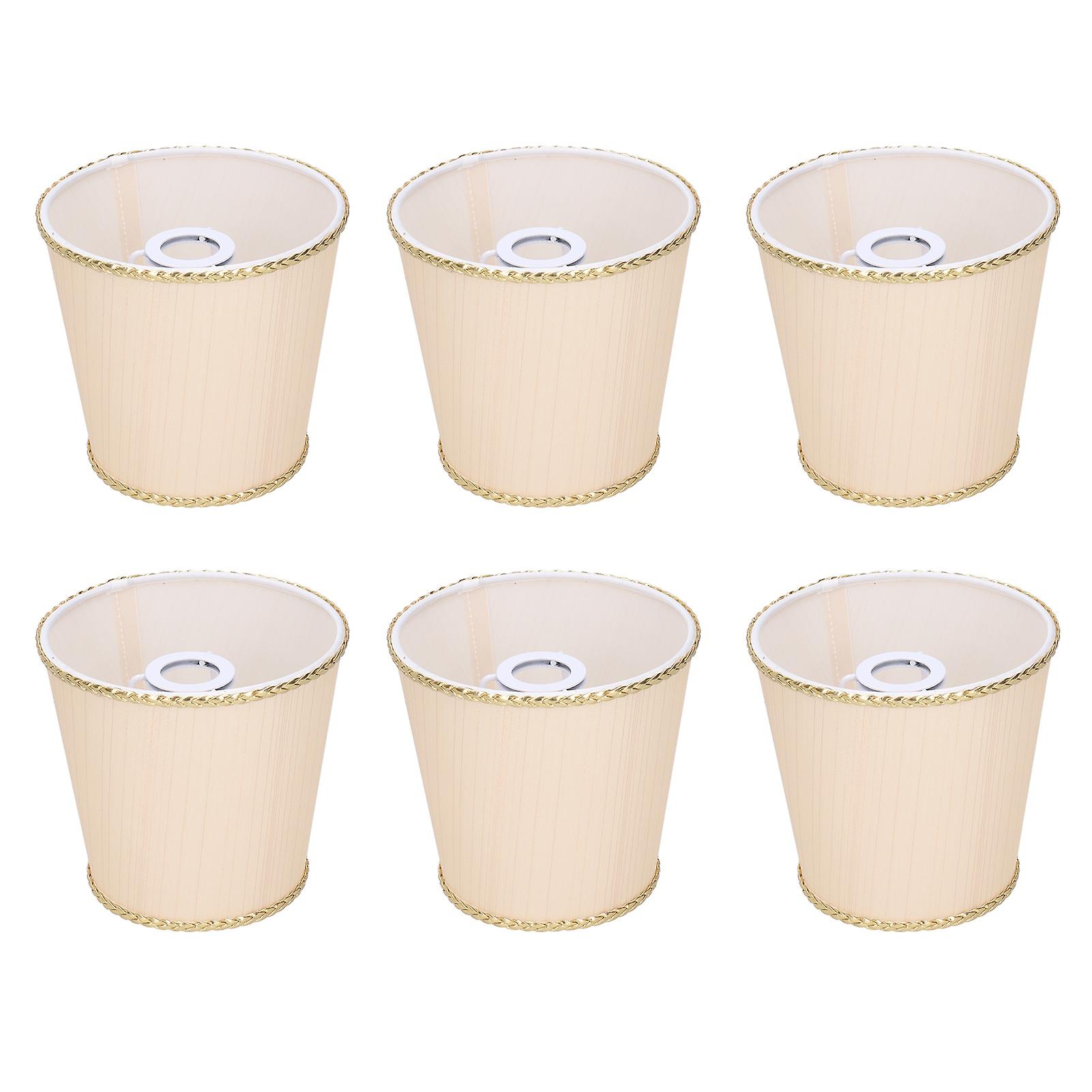 6pcs Lampshade Wear Resistant for Home Wall Light Chandelier Lamp Cover E14 Thread Round Mouth Mount