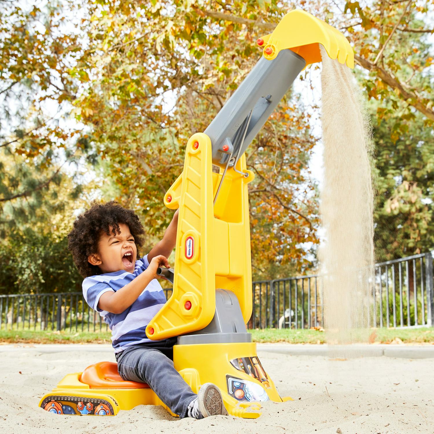 Little Tikes You Drive Sand Toy Excavator with Swivel For Sit and Stand Scoop and Dump Play Set with KidSized Crane Yellow Toys For Kids Toddlers Boys Girls Ages 3 4 5+  Crowdfused