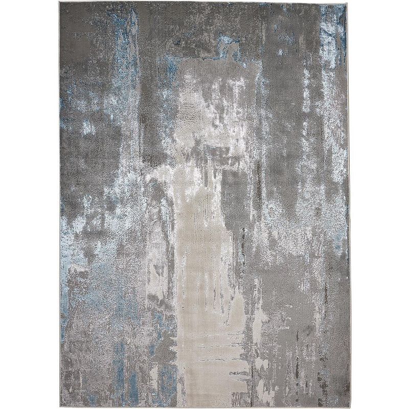 Weave and Wander Aurelian Modern Metallic Watercolor Rug