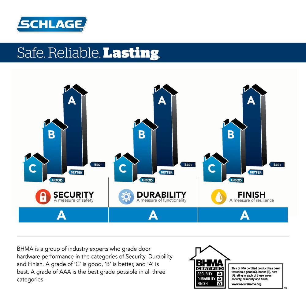 Schlage B60 Series Aged Bronze Single Cylinder Deadbolt Certified Highest for Security and Durability B60.N.G.716