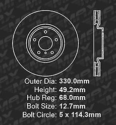 [F] Rotors w/M1 Ceramic Pads Geomet OE Brakes (Fits: 2008 09 10 11 12 2013 G37)