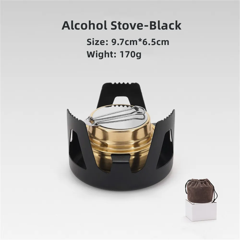 New Folding Brass Aluminum oy Material Outdoor Camping Vaporized Liquid Mini Alcohol Stove Portable Creative Alcohol Stove