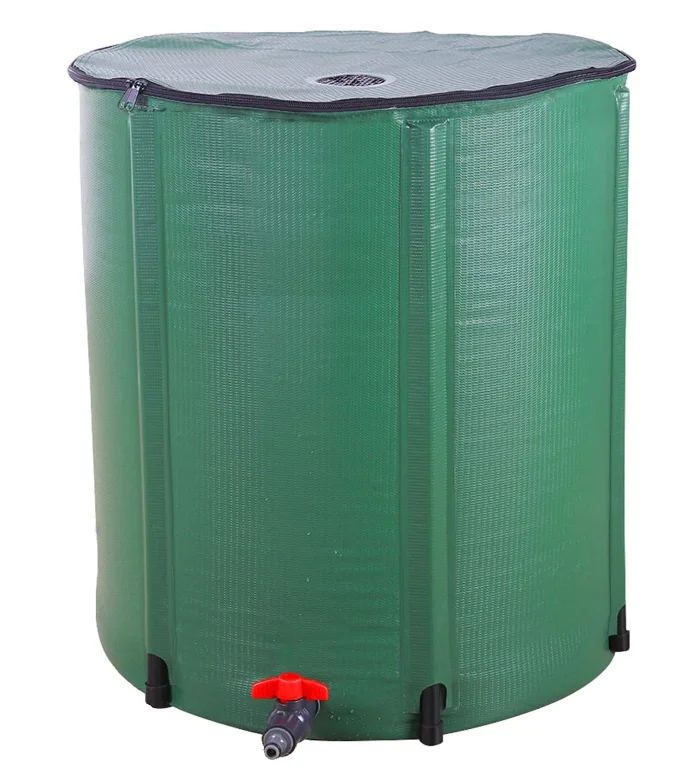 Irrigation System Rain Water Barrel with rain pipe  Portable Collapsible PVC Tarpaulin Rain Barrel