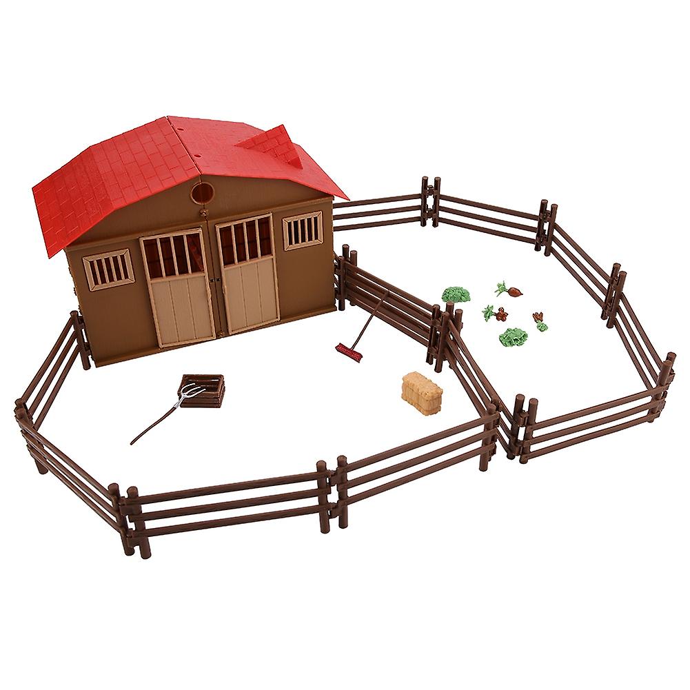 Children Farm Toy Accessories Set Simulation Mini Farmhouse Scene Model