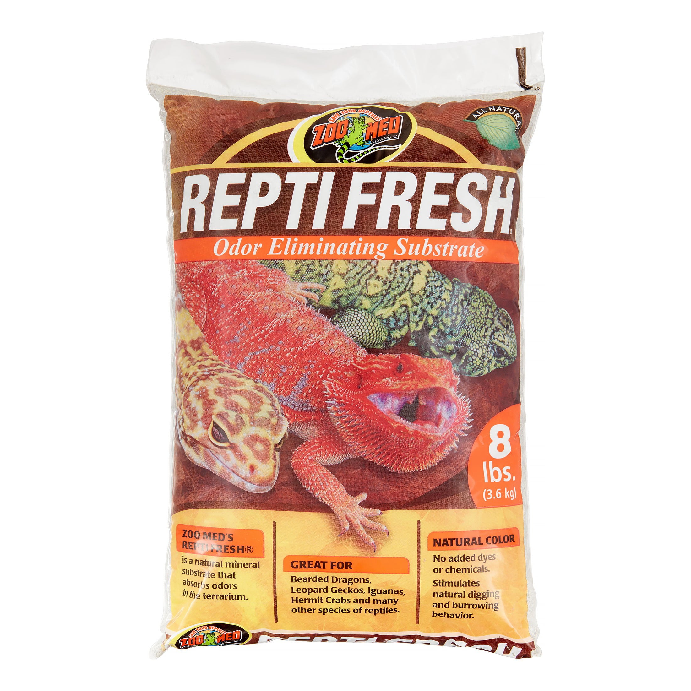 Zoo Med ReptiFresh Odor Eliminating Substrate， 8 Lb