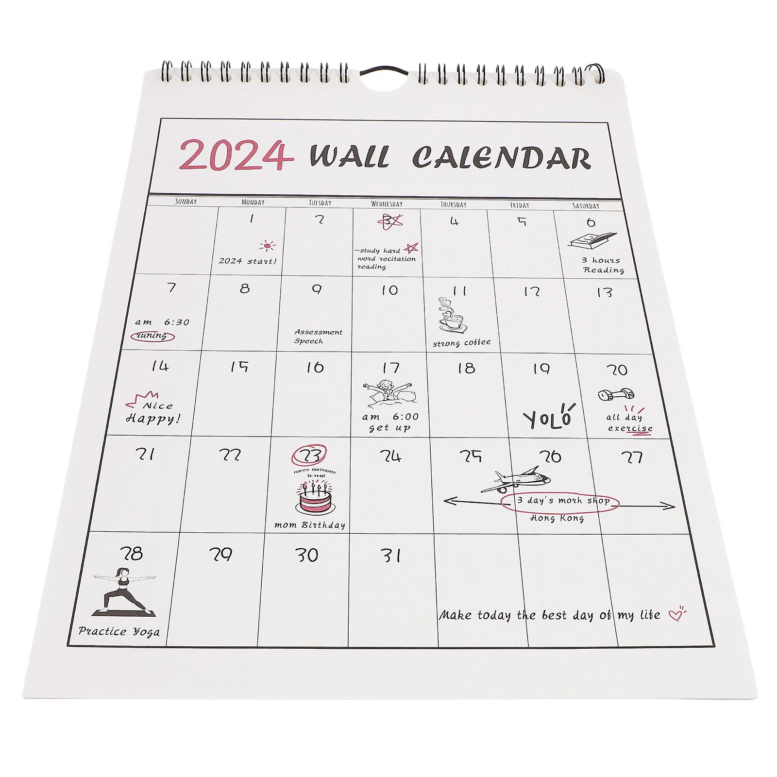 Spiral Binding Calendar Monthly Calendar Wall Calendar Appointment Hanging Calendar For Home