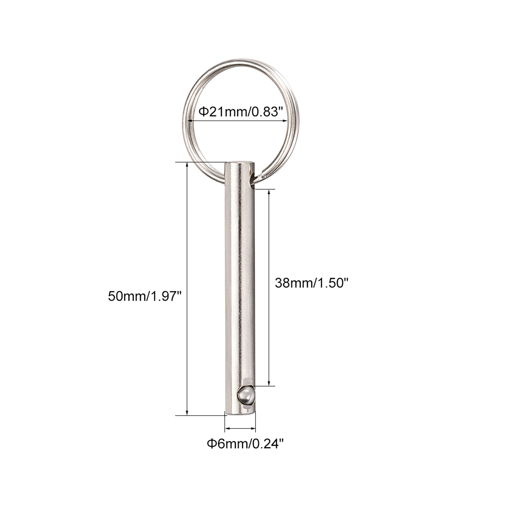 Quick Release Pin 6mmX50mm Marine Hardware for Boat Bimini Top Deck Hinge 2pcs