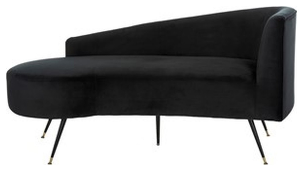 Angie Parisian Settee Black   Midcentury   Loveseats   by V.S.D Furniture  Houzz