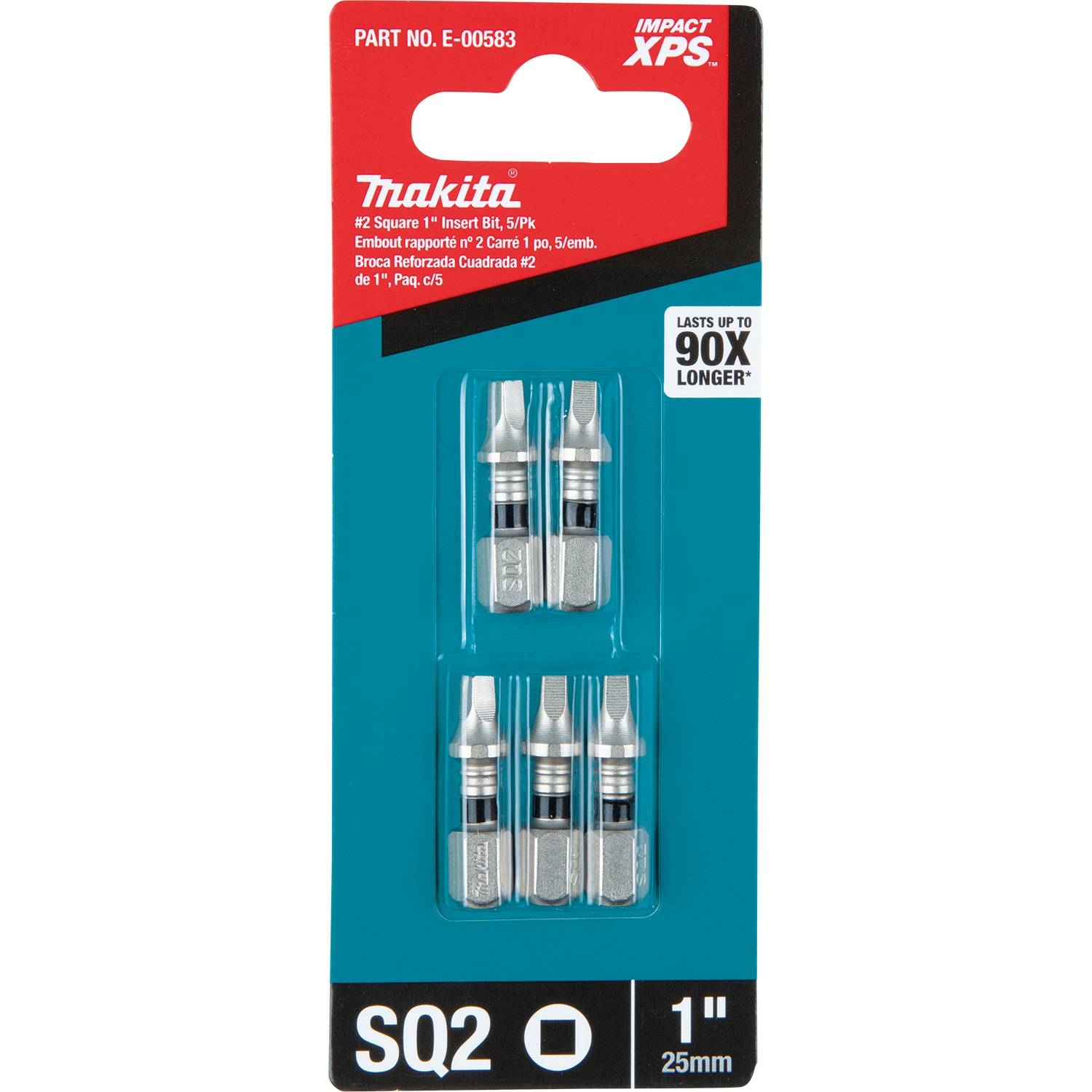 Makita Impact XPS Square #2 X 1 in. L Insert Bit Steel 5 pk