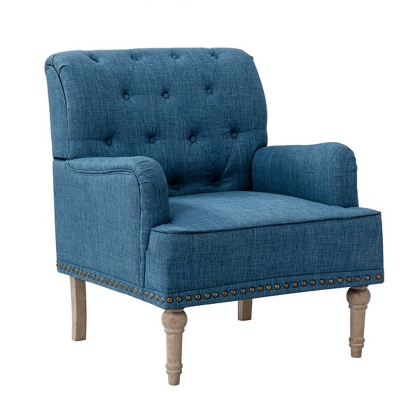 Geltrude Classic Upholstered Accent Arm Chair with Button Tufted Back by HULALA HOME