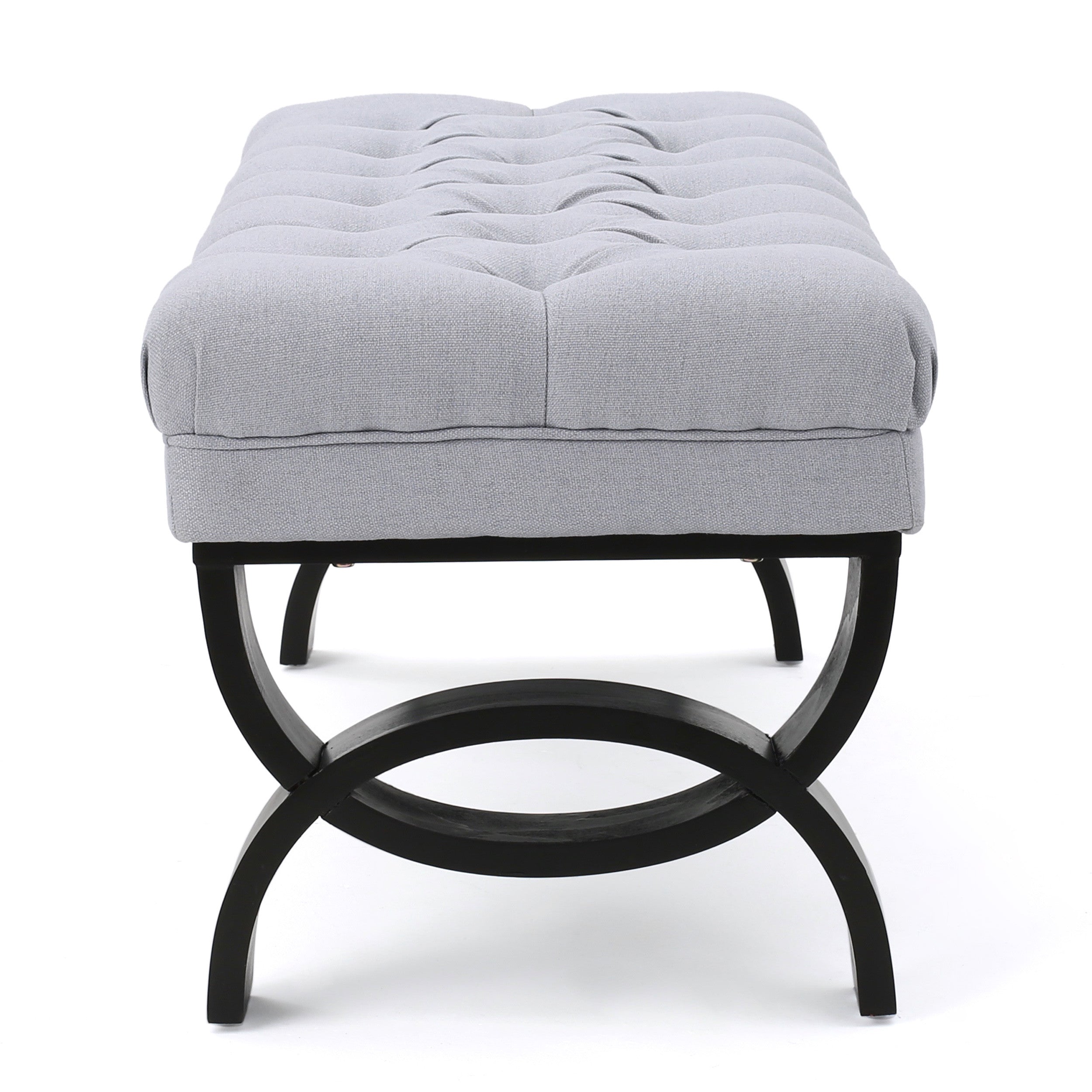 Reddington Tufted Fabric Ottoman Bench