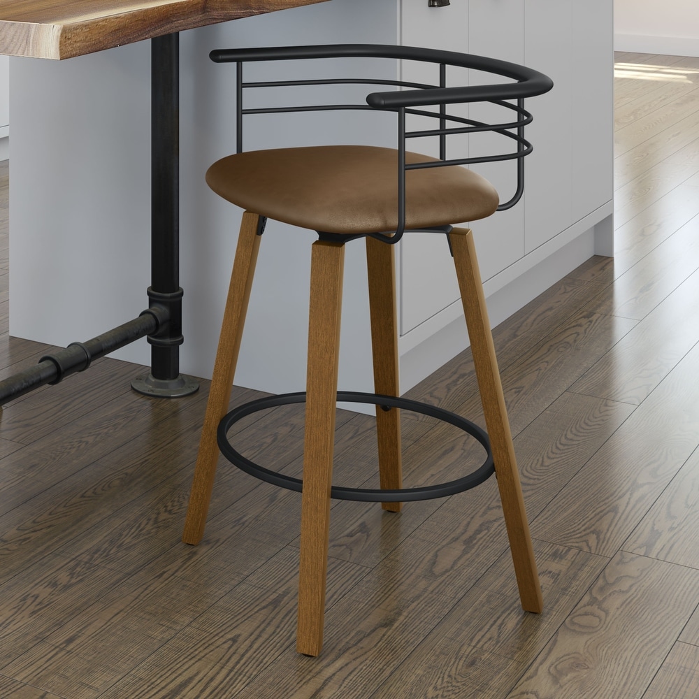 Amisco Colt Swivel Counter and Bar Stool