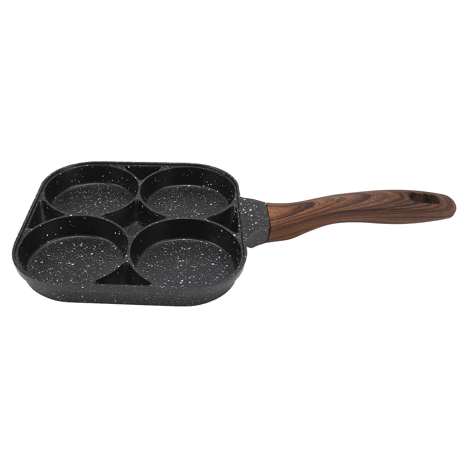 4 Hole Frying Pot Pan Prevents Stick Medical Stone Flat Bottom Egg Frying Pan for Omelette Hamburgers