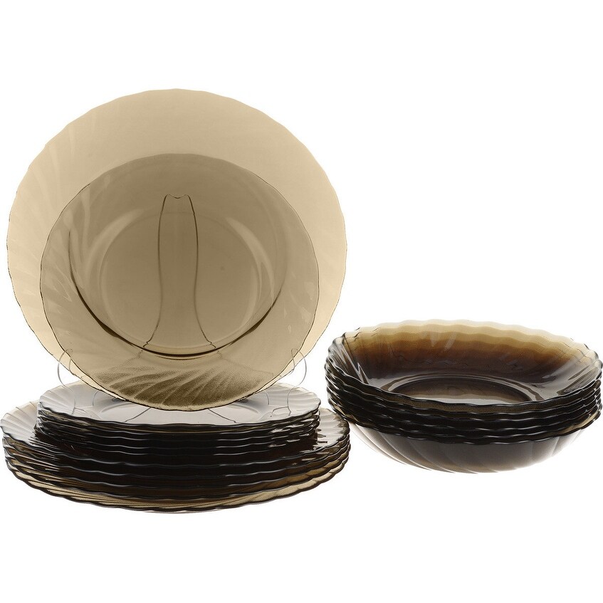 Luminarc Ocean Eclipse 19 Piece. Dinnerware Set for 6