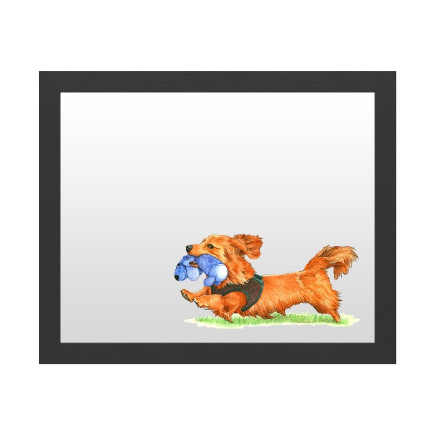 Trademark Fine Art Dry Erase Marker Board With Printed Artwork Wendy Edelson x27 dachshund Dog x27 White Board