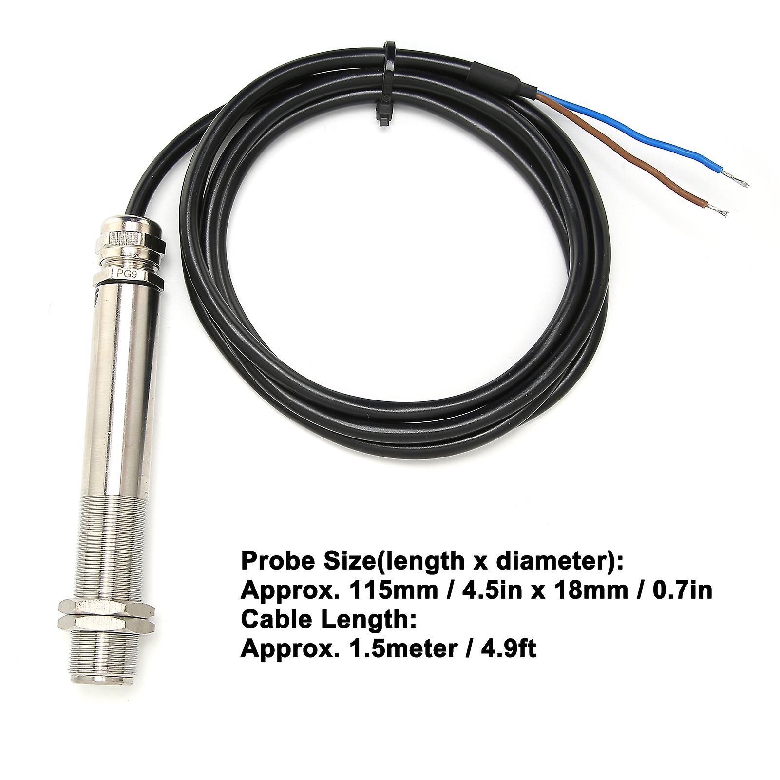 Temperature Sensor Probe With 1.5m Cable， Infrared Thermometer， 24vdc Power Supply， And 4-20ma Output For Industrial And Food Processing Applications[