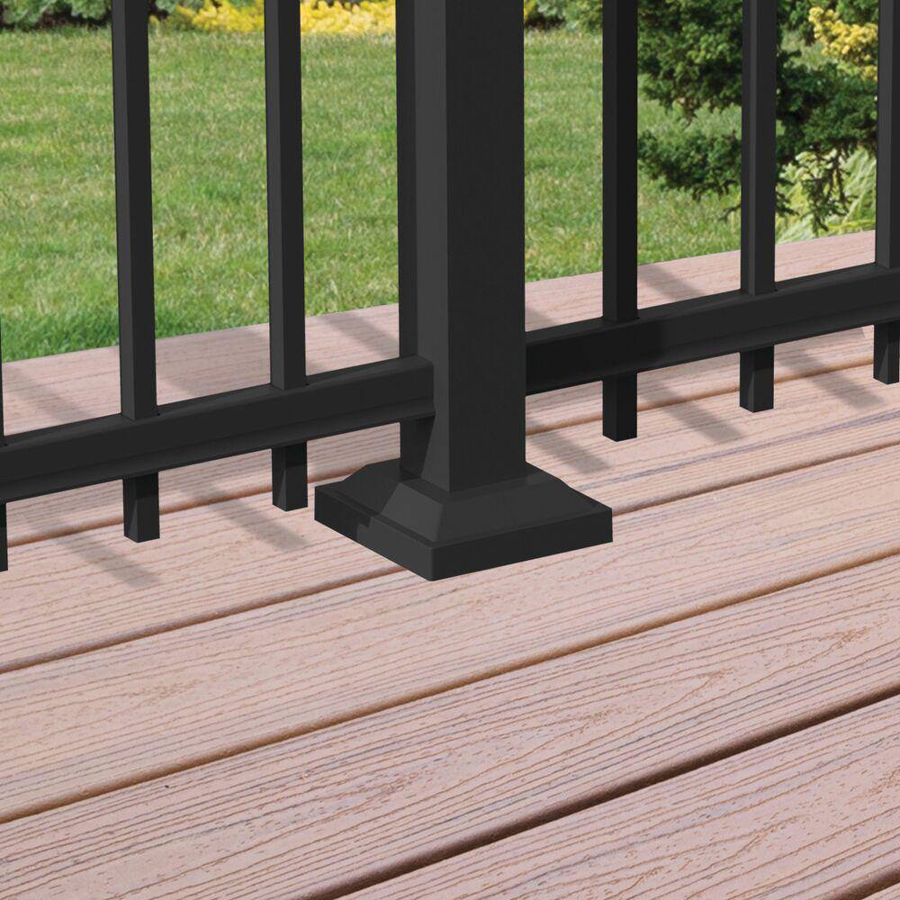 Barrette Outdoor Living 2-12 in. Black Surface Mount 73045685