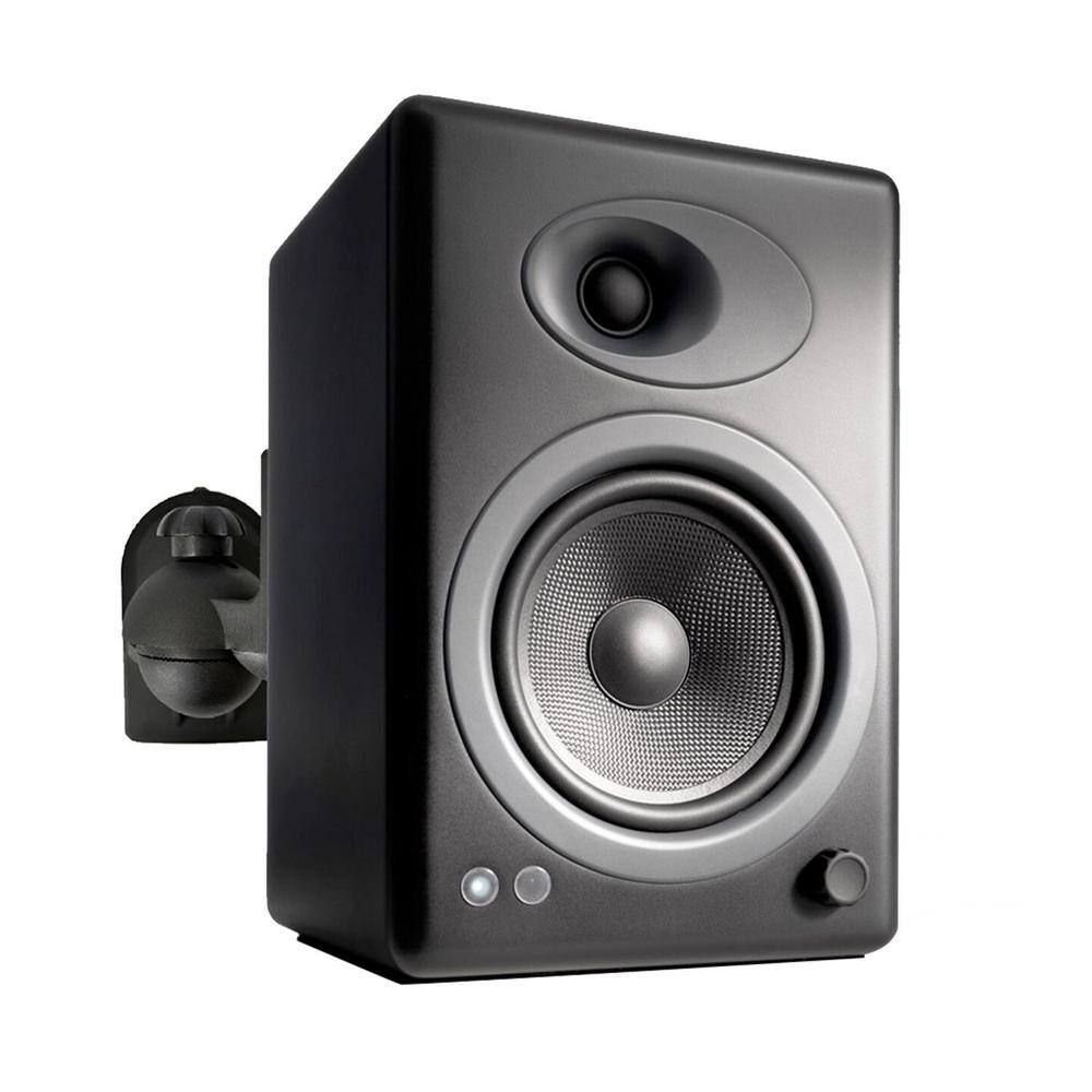 QualGear Universal Speaker Wall Mount for Speakers up to 3.5kg7.7 lbs. Black QG-SB-002-BLK