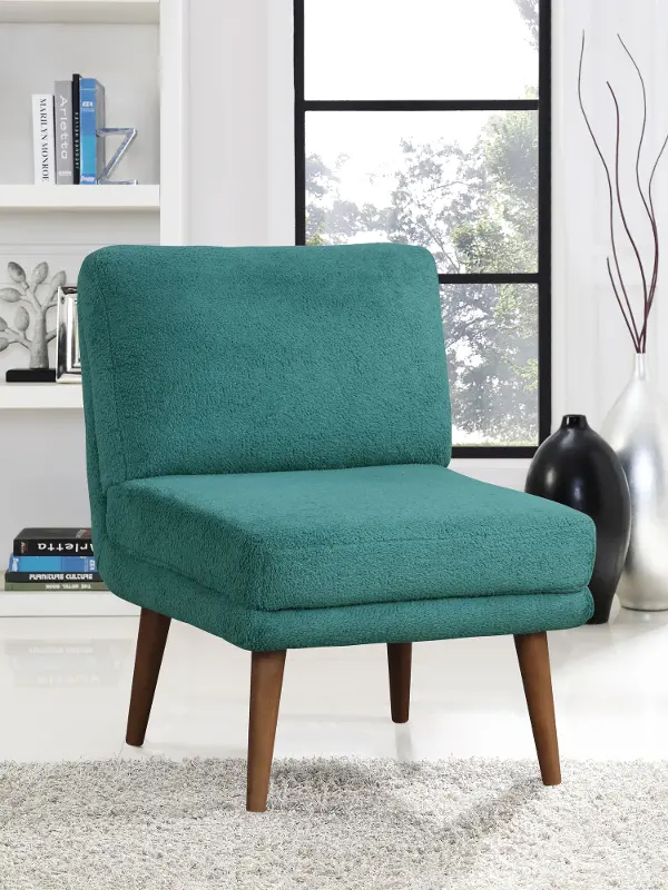 Prem Teal Armless Accent Chair