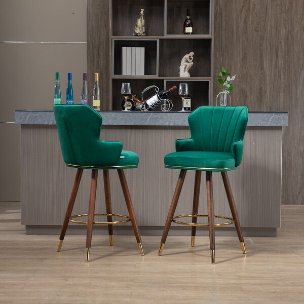 wivel Bar Stools with Backrest Footrest ，with a fixed height of 360 degrees