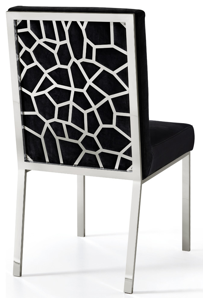 Opal Velvet Dining Chairs  Set of 2   Contemporary   Dining Chairs   by Meridian Furniture  Houzz