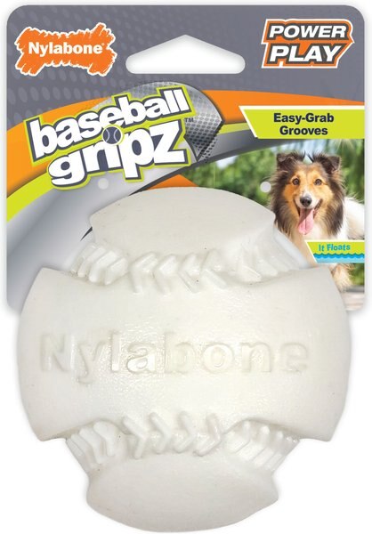 Nylabone Power Play Dog Baseball Gripz Dog Toy