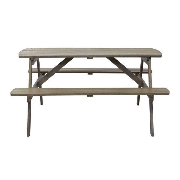 Wood Rectangular Outdoor Picnic Table