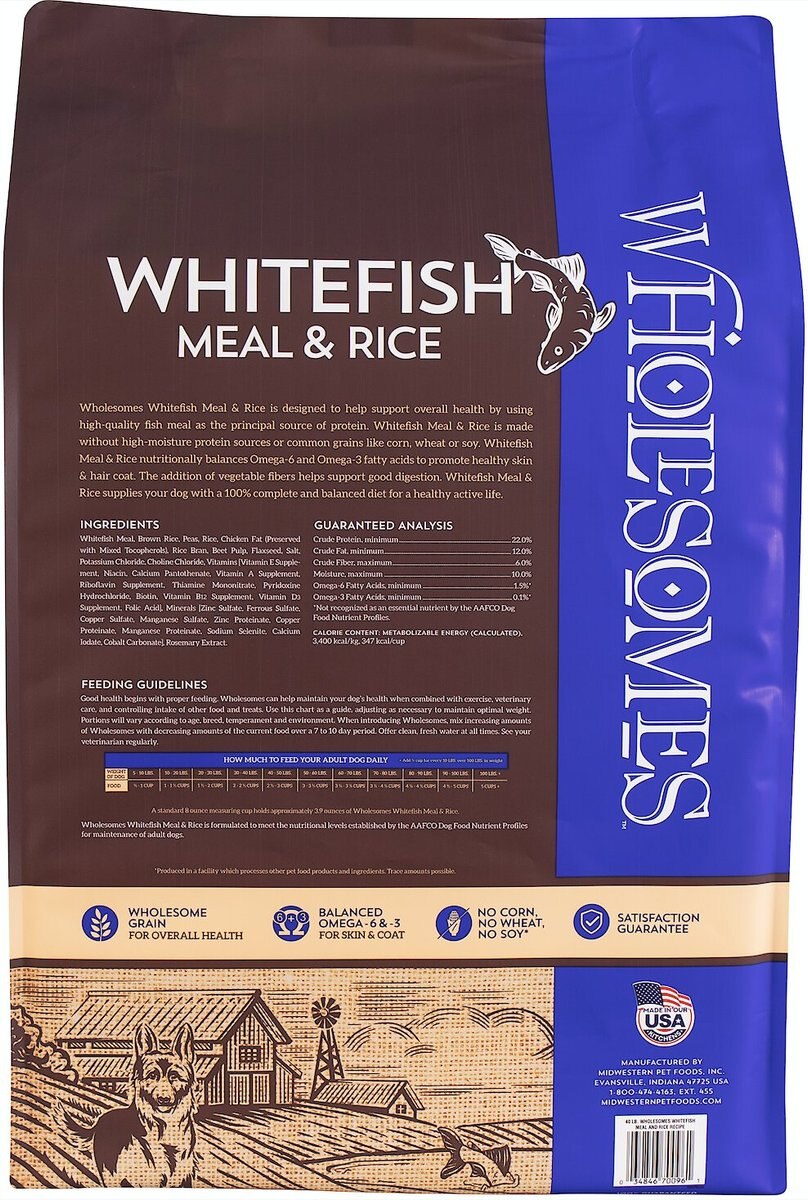 Wholesomes with Fish Meal and Rice Formula Adult Dry Dog Food