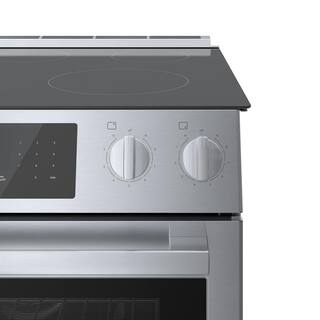 Bosch Benchmark Benchmark Series 30 in. 4.6 cu. ft. Slide-In Electric Range with Self Cleaning Convection Oven in Stainless Steel HEIP056U