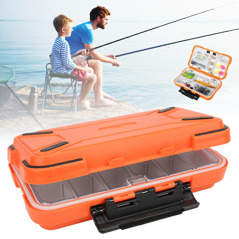 Abs Waterproof Fishing Tackle Box Bait Lure Hooks Storage Case Organizer Container Accessoryc Yellow