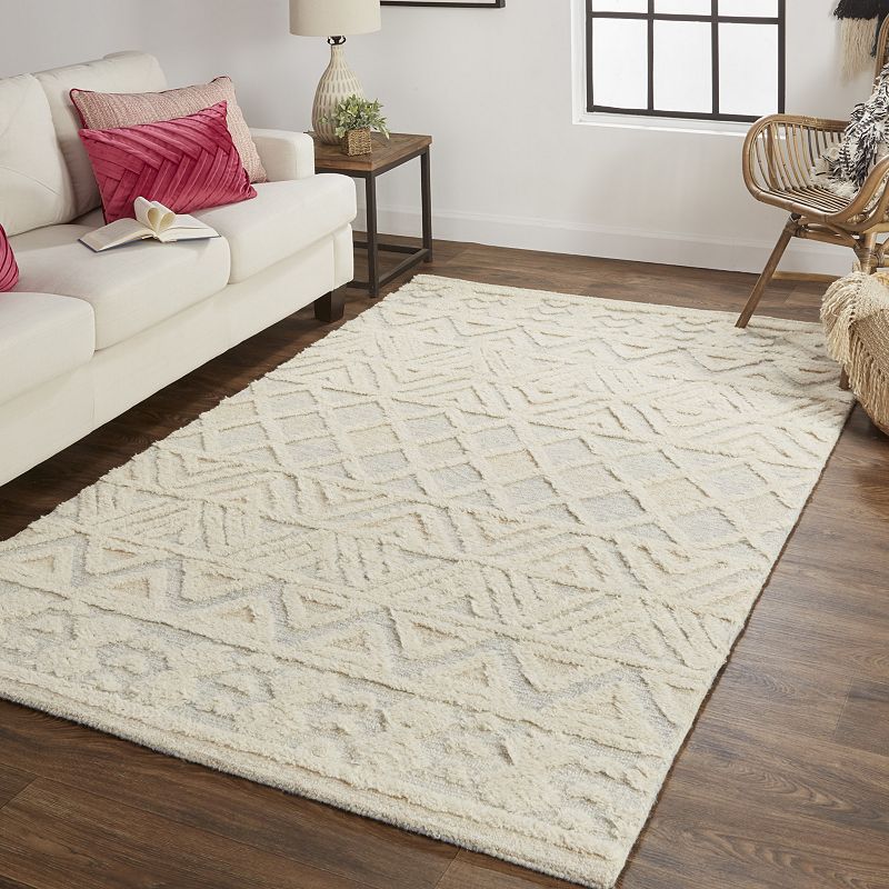 Weave and Wander Elika Moroccan Chevron Wool Tufted Rug